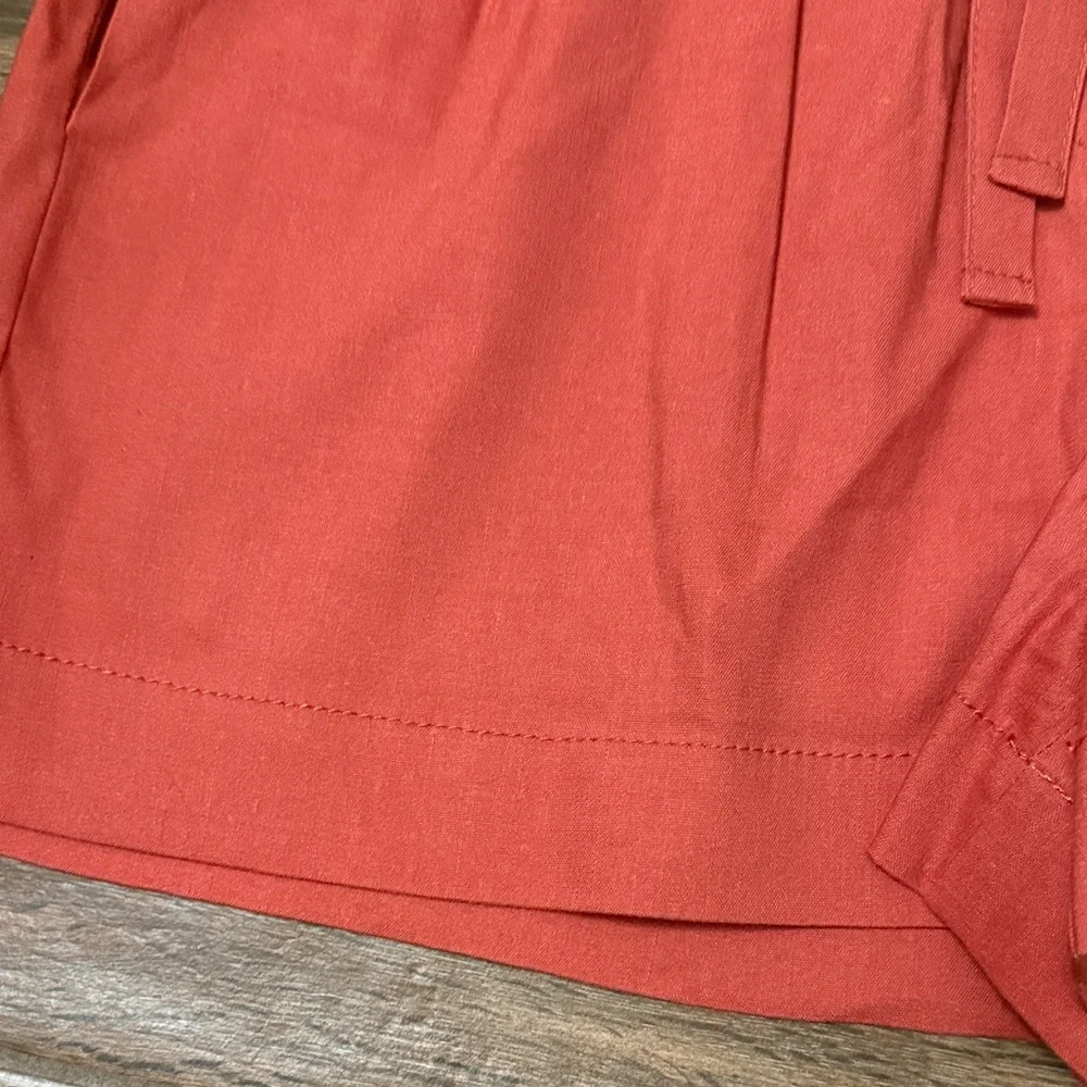 Rebecca Taylor High Waist Rust Shorts - Picture 4 of 5